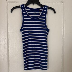 COS Blue and White Striped Tank Top